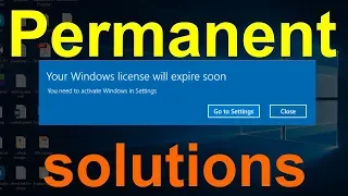 Your Windows license will expire soon You need to activate Windows in settings