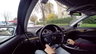 [2005] Mercedes E 220 CDI Manual City Drive Onboard | 60 FPS (GoPro Hero 4)