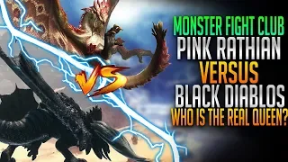 Black Diablos VS Pink Rathian | Monster Hunter World Fight Club ✅