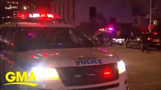 1 officer killed, another in injured in deadly police shooting in Harlem l GMA