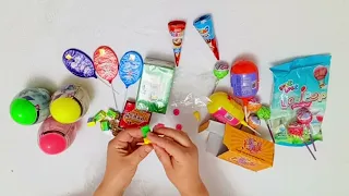 Satisfying video Asmr Lollipops candy and chocolate gummy candy Unboxing video Asmr