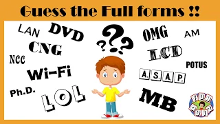 Guess the Full Forms Quiz - 1| GK Questions