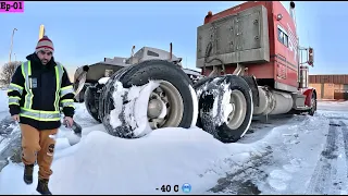 First Truck Trip in Canada on Peterbilt after 2 month or -40 Temp 🥶