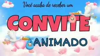 Convite Animado chá revelação, tema ursinhos 😍🥰