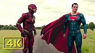 Flash vs Superman Carrera Escena Post Creditos | Justice League Español Latino (2017) 4K (Ultra-HD)
