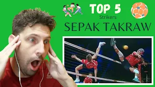 American Reacts to SEPAK TAKRAW for the FIRST TIME | Top 5 Sepak Takraw ● Striker ●