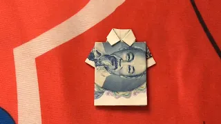 Xếp cái áo bằng tiền giấy | Origami, how to fold the shirt with money