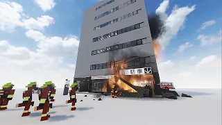 Small Flammable Office Building (Fire Rescue RP Alarm) Teardown Fire Fighter Mode