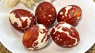 SPACE eggs in onion peels without chemicals❗️How to paint eggs in an original way for Easter 2024