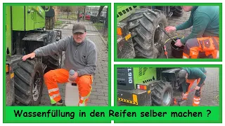 FarmVLOG #280 Wasser in den Reifen vom Hoflader /  Wie geht das ? / Pendelgelenk beim Weidemann