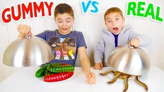 GUMMY FOOD VS REAL FOOD CHALLENGE - True Food or Candy?