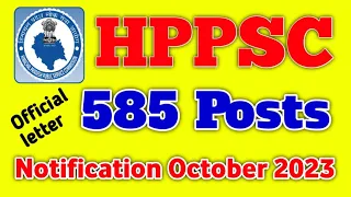 HPPSC LECTURER 585 POSTS PGT COMMISSION NOTIFICATION OUT HPPSC PGT COMMISSION