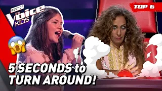 QUICKEST CHAIR TURNS in The Voice Kids EVER! 🤯 | Top 6 (Part 4)