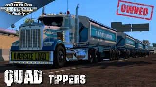 FIRST ROAD TRAIN OWNED !!!!  | QUAD SIDE TIPPERS | AMERICAN TRUCK SIMULATOR