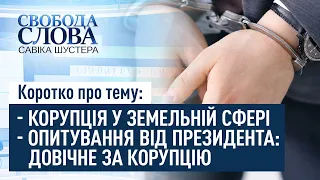 Коротко про тему: корупція у земельній сфері та опитування від президента