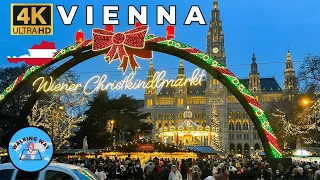 Vienna, Austria Winter Walk - 4K 60fps with Immersive Sound & Captions