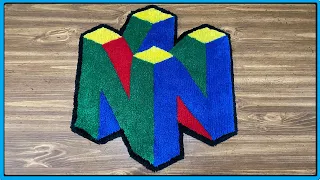 Testing Burlap as Tufting Cloth to make a Nintendo 64 Logo Rug