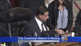 Jose Huizar Attends 1st LA City Council Meeting Since FBI Raids