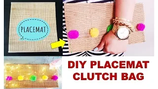 DIY CLUTCH BAG made from PLACEMAT!/RECREATION idea/ Handmade clutch bag