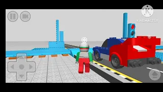 Draw Bricks try to build  railroad crossing