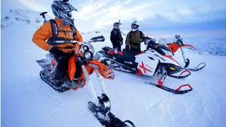 Snowmobile VS Snow Bike | Snow Biking Season Started [HD]