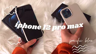 iphone 12 pro max unboxing + accessories 📦☁️