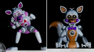 Funtime Foxy transforms into Lolbit behind the desk - Five Nights at Freddy's: Security Breach