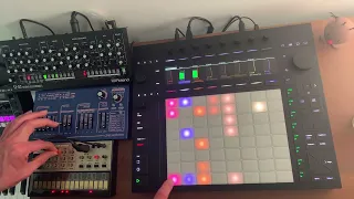 Dreadbox Nymphes + Ableton Push 3 and others Jam