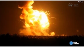 Watch Antares rocket explode during NASA launch
