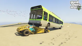 Cars Vs Cars Vs Bus Challenge 686.856% People Need Their Mother After This Race in GTA 5!