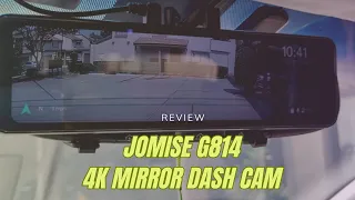 Review: JOMISE G814 4K Mirror Dash Cam, 11" Rear View Mirror Camera 2160P