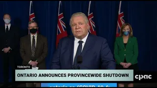 COVID-19: Ontario Premier Doug Ford announces 28-day province-wide ‘shutdown’ – April 1, 2021