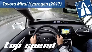 Toyota Mirai Hydrogen Fuel Cell (2017) on German Autobahn - POV Top Speed Drive