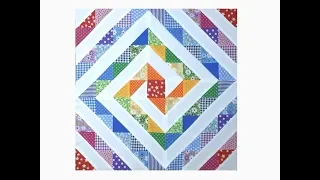 Patchwork for beginners. Block Rainbow Whirlwind.