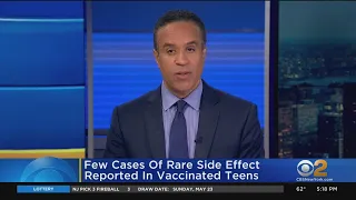 Few Cases Of Rare Side Effect Reported In Vaccinated Teens