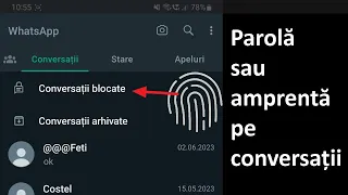 Ascundere și parolare conversație pe Whatsapp