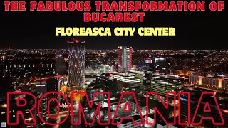 4k night footage in Bucharest Floreasca City Center Pipera București Romania 2024