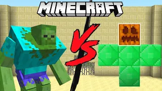 Minecraft Emerald Golem VS Mutant Zombie (Minecraft Mob Battle)