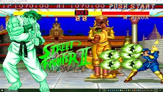 STREET FIGHTER ii CHAMPION EDITION SUPER GREEN RYU PLAYTHROUGH ARCADE 1992