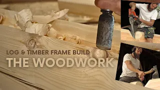 Building Log & Timber Frame Garage: Step-by-Step Construction Process Part l of ll