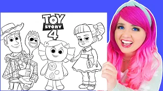 Coloring Toy Story 4 Woody, Forky, Dolly and Gabby Gabby GIANT Coloring Pages | Crayola Crayons