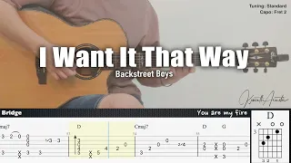 I Want It That Way - Backstreet Boys | Fingerstyle Guitar | TAB + Chords + Lyrics