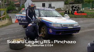 Subaru Legacy RS -  Rally Asturias CEVRH - Tire puncture - 4K