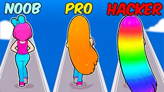 SUPER CORRIDA DE CABELOS GIGANTES 💇 HAIR CHALLENGE ✨ VÍDEO DIVERTIDO 😂