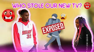 THIEVES BROKE INTO OUR HOUSE AND STOLE THE TV WHILE HAFFY WAS SLEEPING!!! (PRANK)