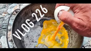 VLOG 226 GOOSE EGG CAMPFIRE catch and Cook  jetboating Dart River Hunting, father and son mission