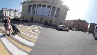 Alexandrinsky Theatre in St Petersburg from the outside, guided tour ( 360° video, 4k)
