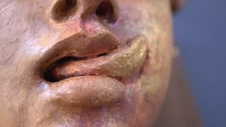 Sculpting a female head in clay: "Synesthesia." Sculpture - Visual Art FormTutorial and demo.