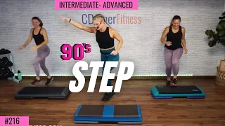 90's Mix Tape STEP AEROBICS WORKOUT // Intermediate - Advanced // CDornerFitness #216