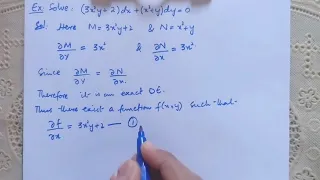 Exact Differential Equation  (Concept and Example)